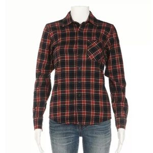 American Apparel flannel shirt top XXS 00 blouse